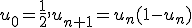 u_0=\frac{1}{2}, u_{n+1}=u_n(1-u_n)